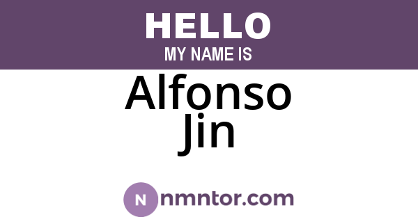 Alfonso Jin