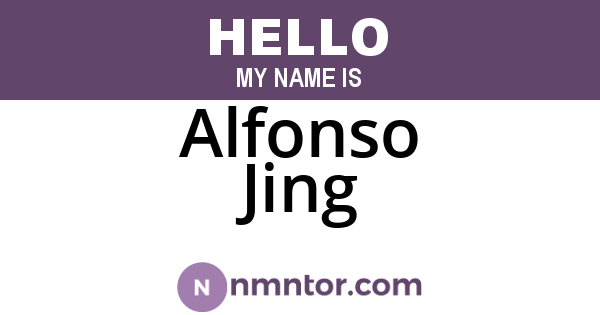 Alfonso Jing