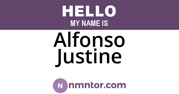 Alfonso Justine