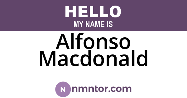Alfonso Macdonald