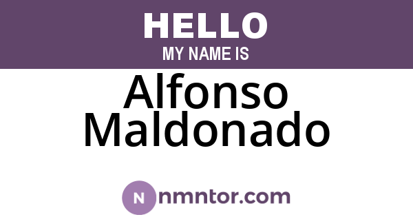 Alfonso Maldonado