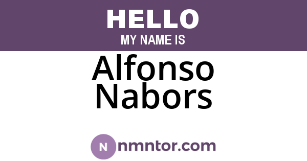 Alfonso Nabors