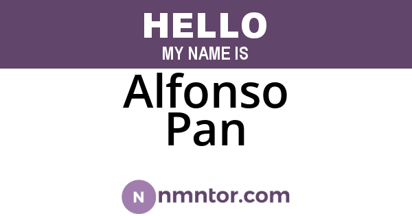 Alfonso Pan