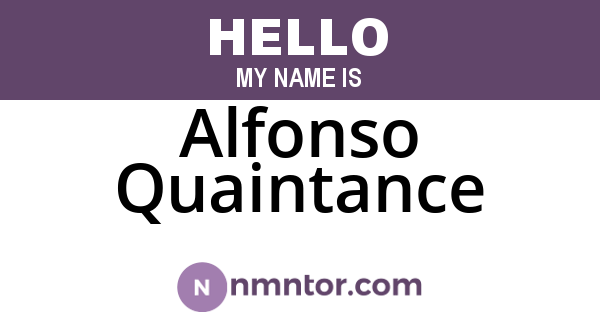 Alfonso Quaintance