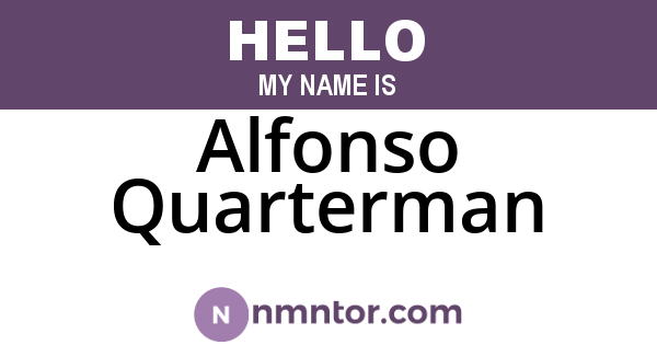 Alfonso Quarterman