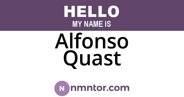 Alfonso Quast