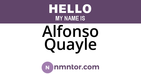 Alfonso Quayle