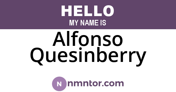 Alfonso Quesinberry