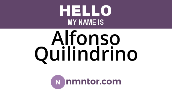 Alfonso Quilindrino