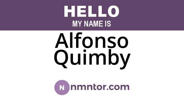 Alfonso Quimby