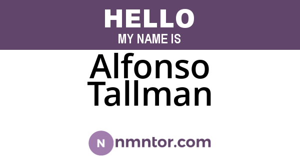 Alfonso Tallman