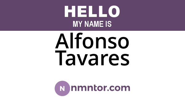 Alfonso Tavares