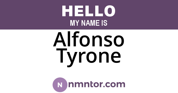 Alfonso Tyrone