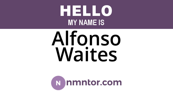 Alfonso Waites