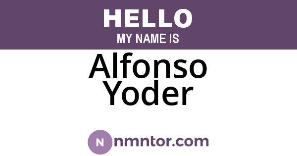 Alfonso Yoder