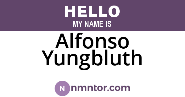 Alfonso Yungbluth