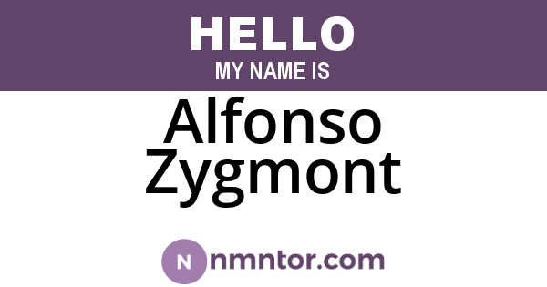 Alfonso Zygmont