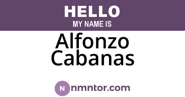 Alfonzo Cabanas