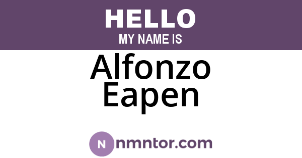 Alfonzo Eapen