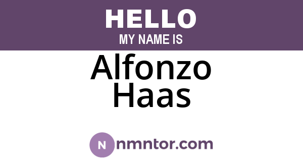Alfonzo Haas