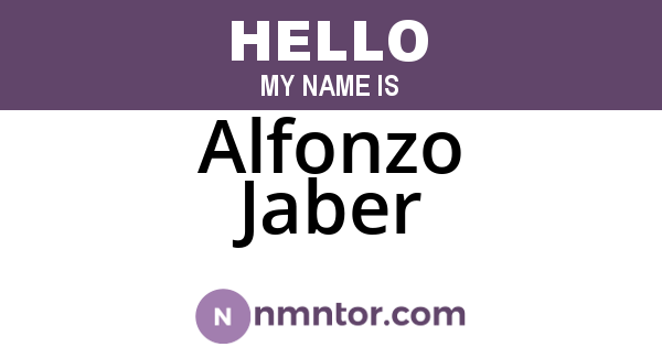 Alfonzo Jaber