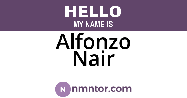Alfonzo Nair