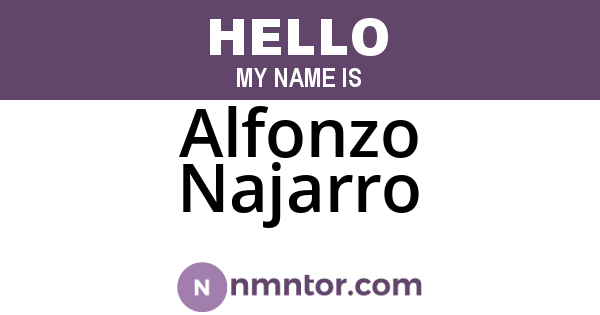 Alfonzo Najarro