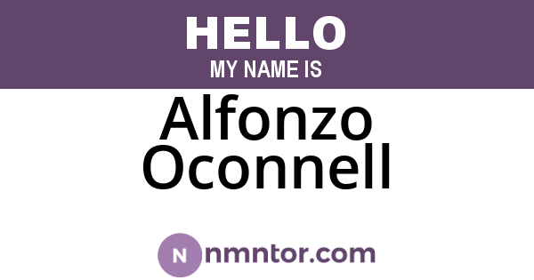 Alfonzo Oconnell