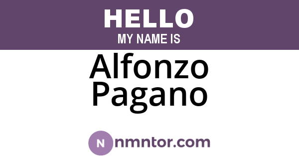Alfonzo Pagano