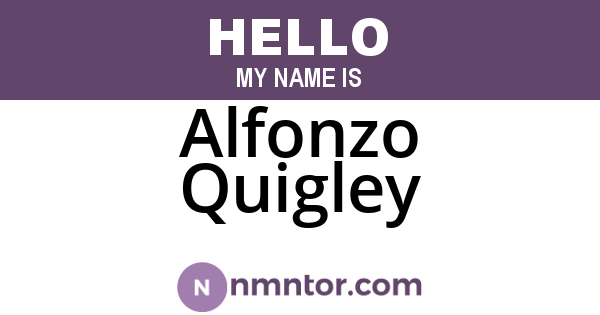 Alfonzo Quigley