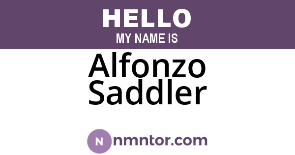 Alfonzo Saddler