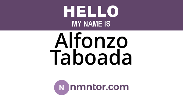 Alfonzo Taboada