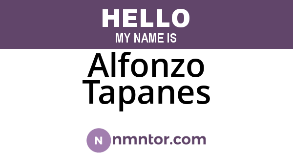 Alfonzo Tapanes