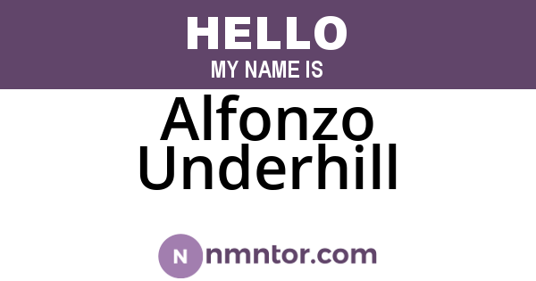 Alfonzo Underhill