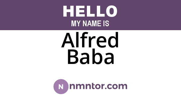 Alfred Baba