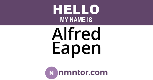 Alfred Eapen