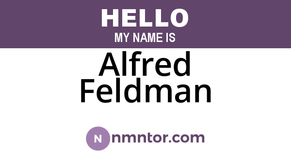 Alfred Feldman