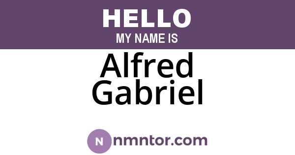 Alfred Gabriel