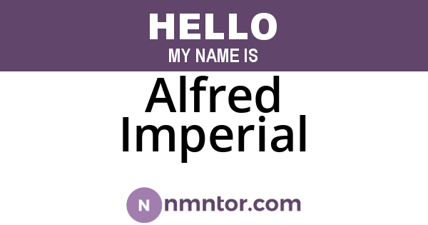 Alfred Imperial