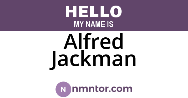 Alfred Jackman