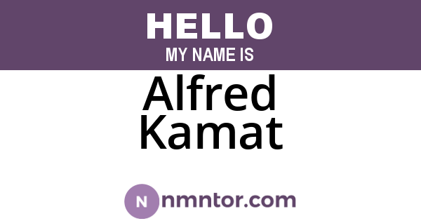 Alfred Kamat