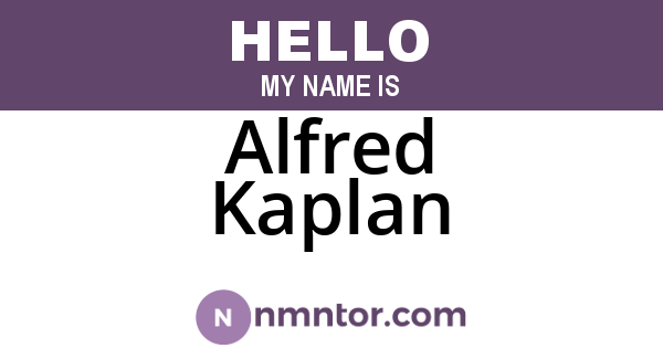 Alfred Kaplan