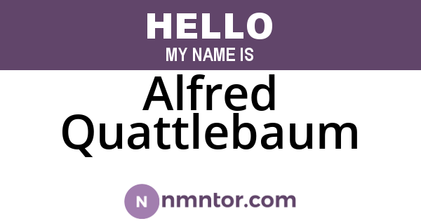 Alfred Quattlebaum