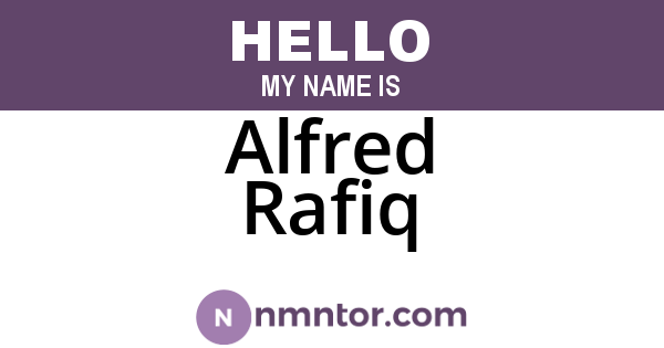 Alfred Rafiq