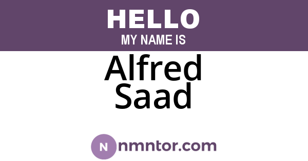 Alfred Saad