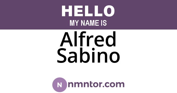 Alfred Sabino