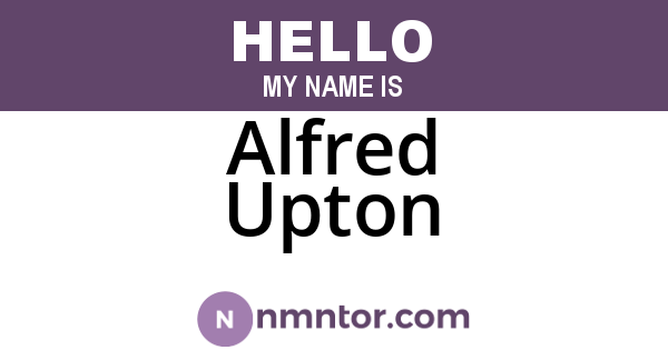 Alfred Upton