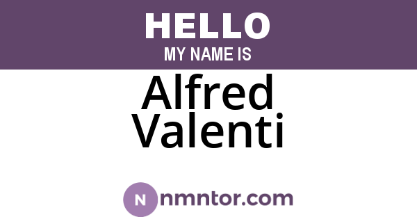 Alfred Valenti