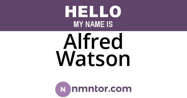 Alfred Watson