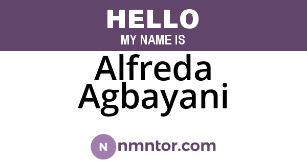 Alfreda Agbayani
